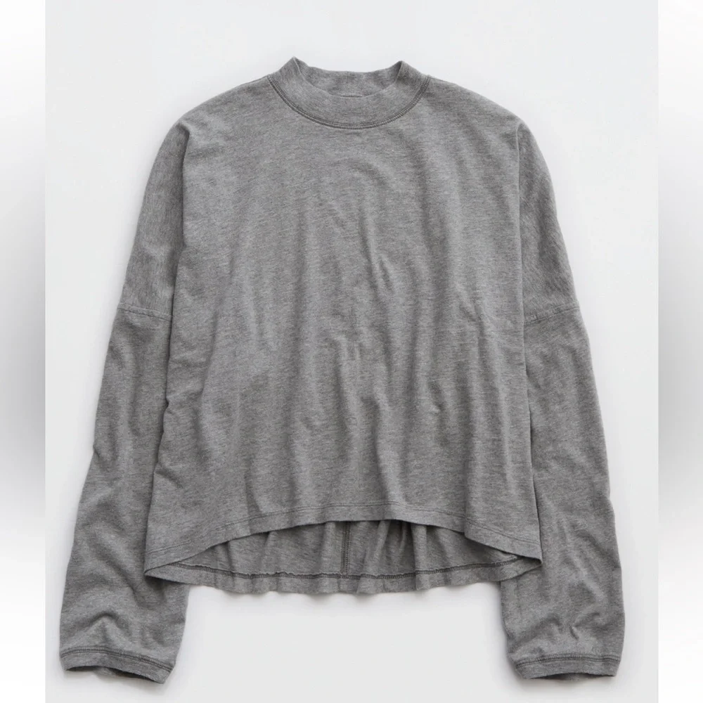 2 Aerie Cozy Mockneck Long Sleeve Tops - Picture 2 of 9